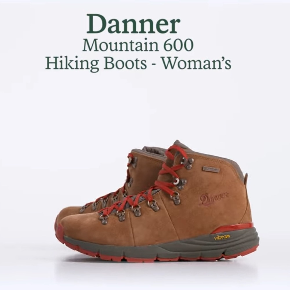 Danner Mountain 600 Hiking Boots brown/red hiking outdoor comfy lightweight